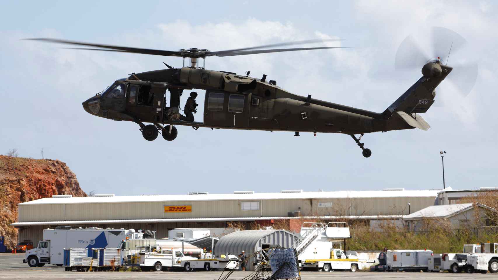 Un helicóptero estadounidense Black Hawk.