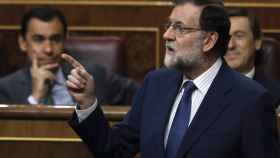 Mariano Rajoy responde a Gabriel Rufián (ERC) en el Congreso de los Diputados.