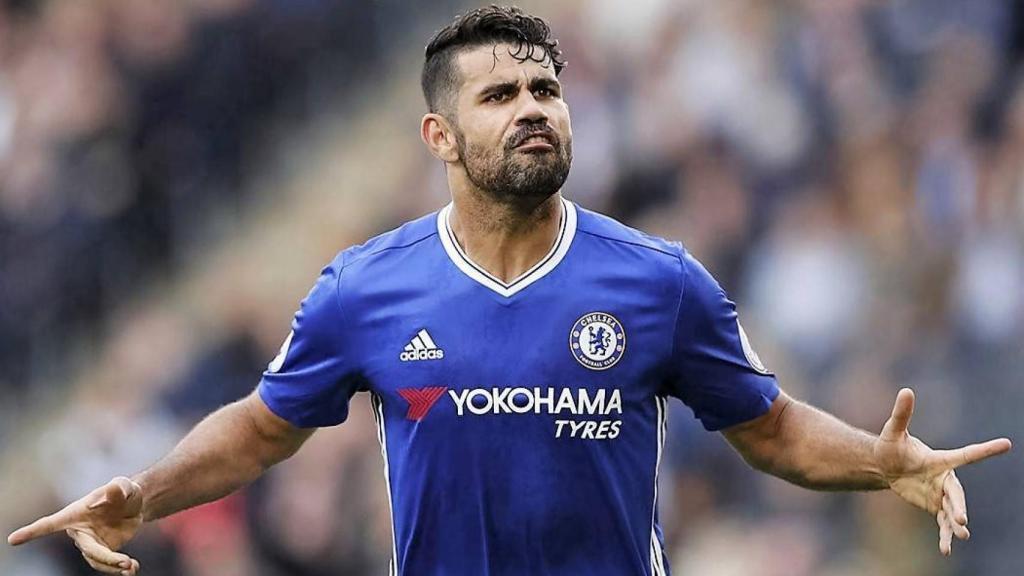 Diego Costa celebra un gol con el Chelsea.