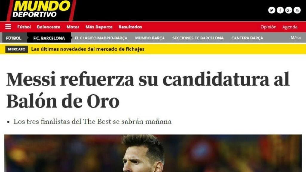 Artículo de Mundo Deportivo.