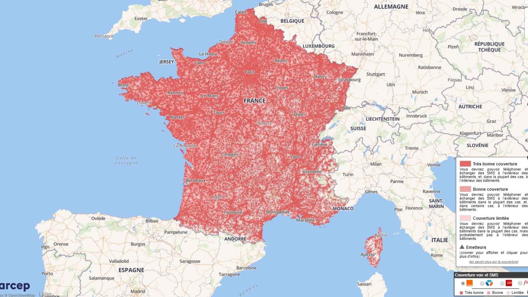 Orange descuida Francia: sólo el 60% del país tiene muy buena cobertura
