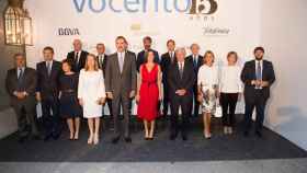 Foto de familia de la gala del 15 aniversario de Vocento.