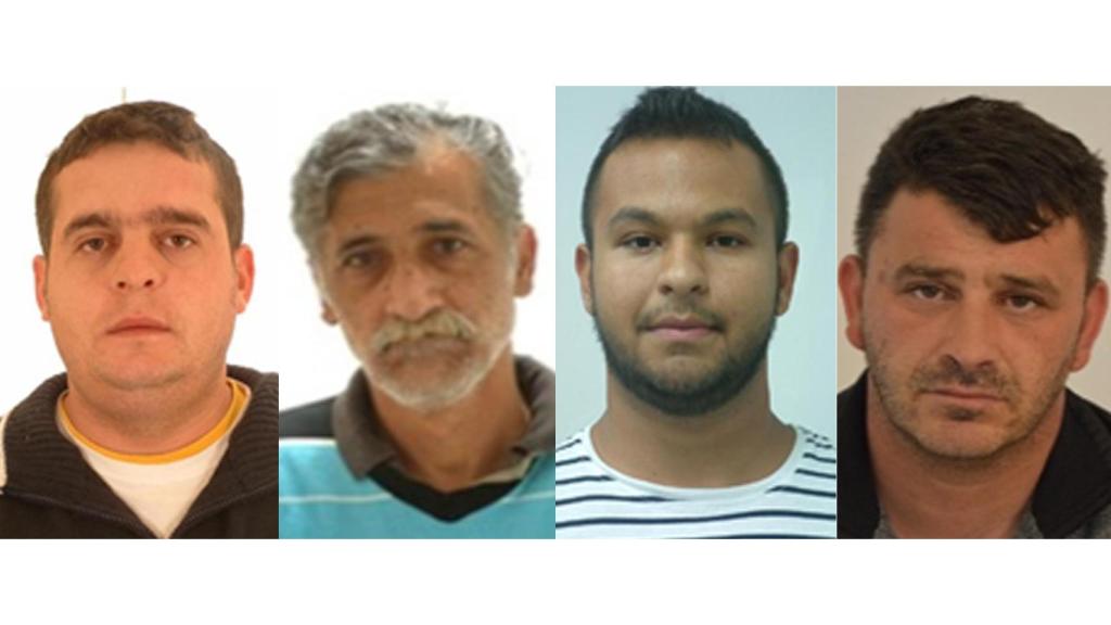 Los cuatro detenidos Adrijan Selimi, Enver Bajramovic, Sejnur Salijevic y Zoran Bajra