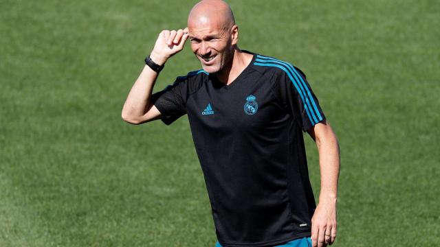 Zidane, durante un entrenamiento.