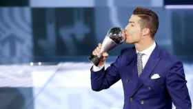 Cristiano Ronaldo durante la entrega del premio de 2016.