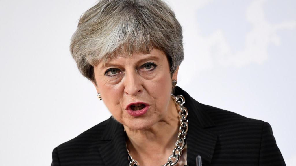 May, durante su discurso sobre el 'brexit' en Florencia