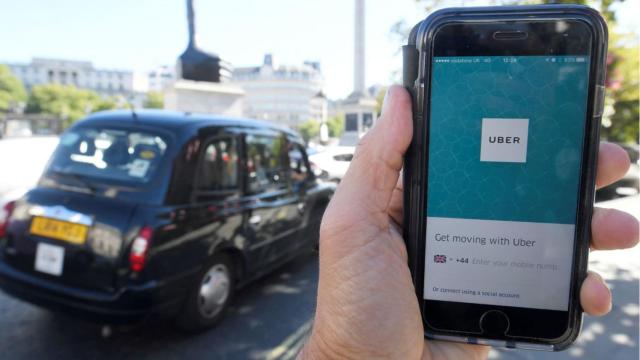 Aplicación de Uber en el Reino Unido