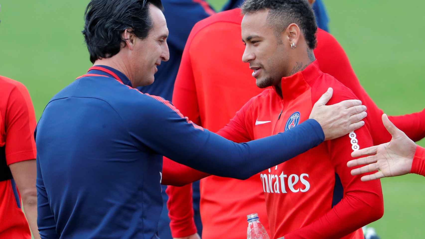 Emery, con Neymar.