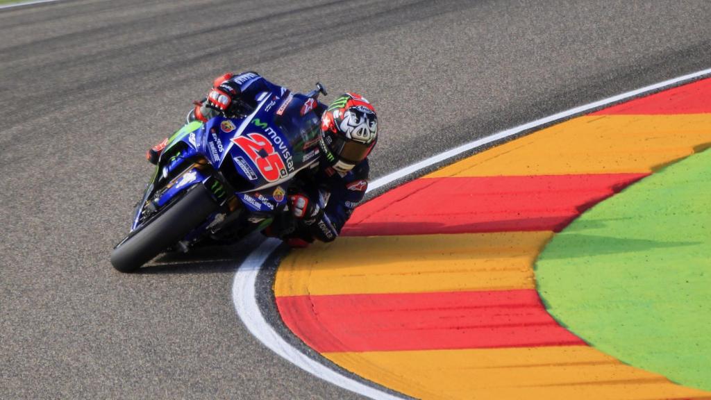 Maverick Viñales este sábado en Alcañiz.