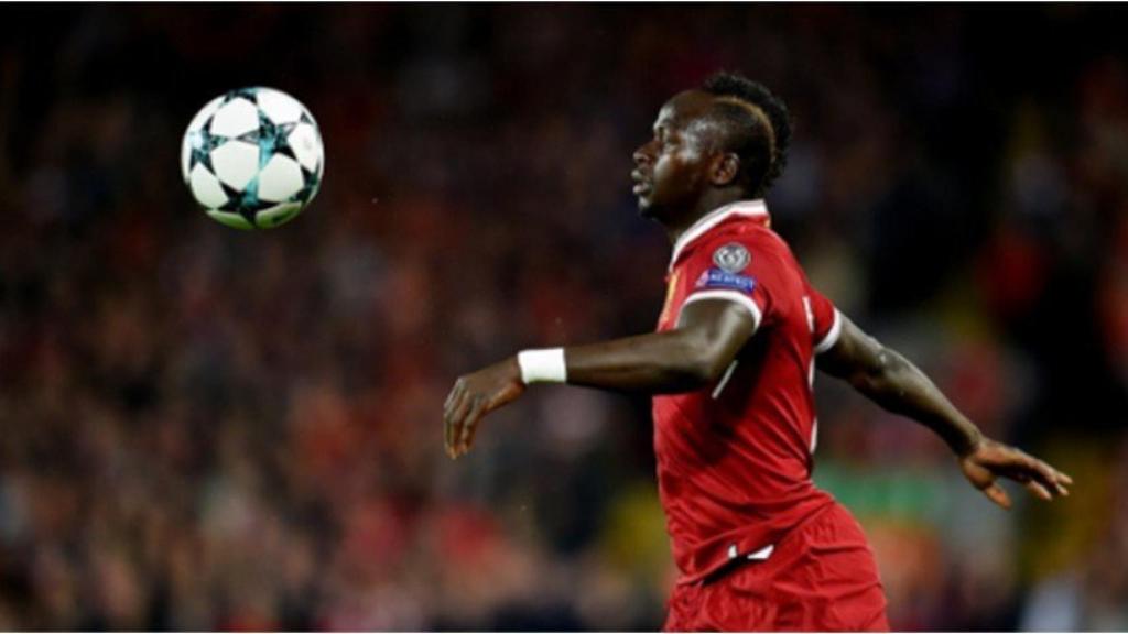 Sadio Mané en un partido de Champions con el Liverpool. Foto Twitter (@LFC)