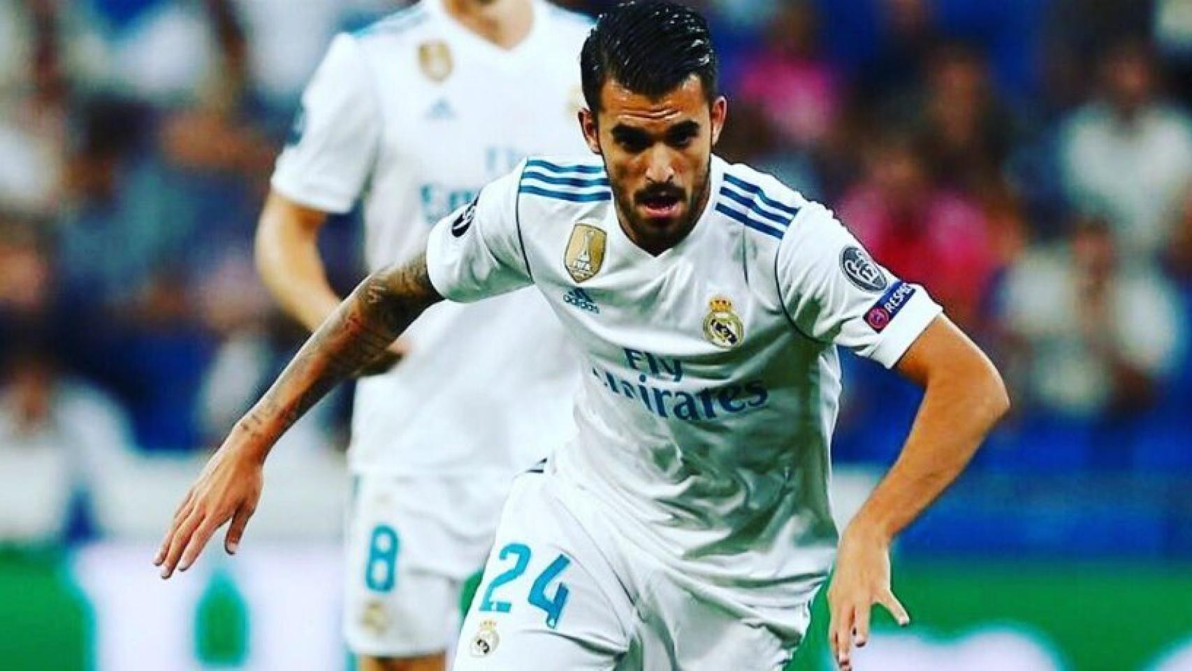 Dani Ceballos en su debut en Champions con el Real Madrid.