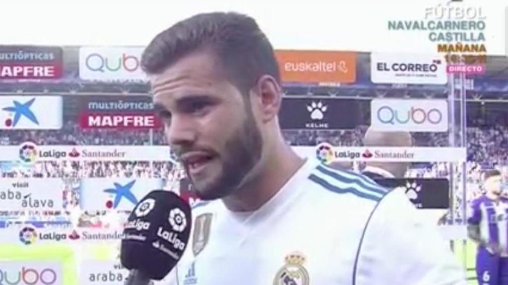 Nacho habla al final del encuentro