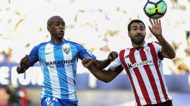 Rolan y Balenziaga durante el partido.