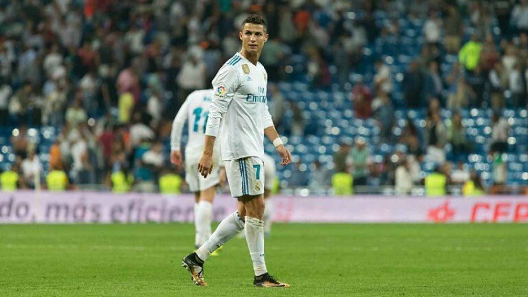 Cristiano Ronaldo, en el Bernabéu. Foto: Pedro Rodríguez / El Bernabéu