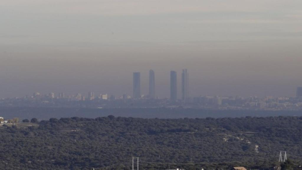 Capa de contaminación sobre Madrid.