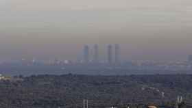 Capa de contaminación sobre Madrid.