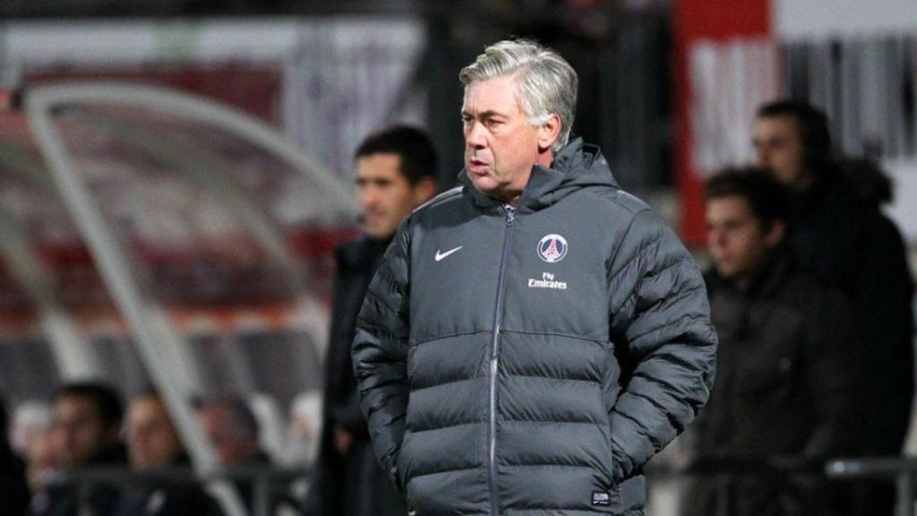 Ancelotti, en el PSG. Foto psg.fr