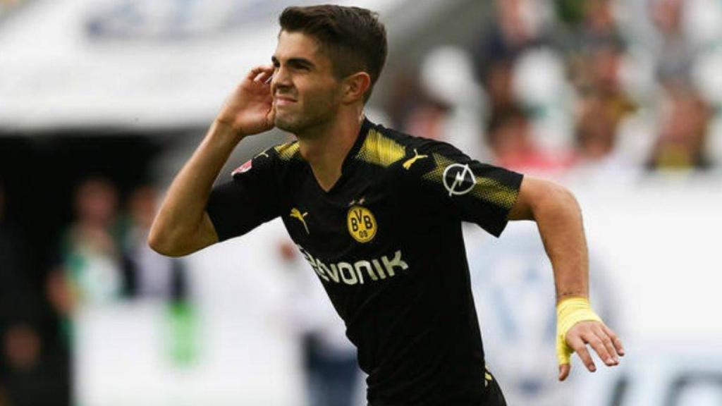 Pulisic celebra un gol con el Dortmund. Foto bvb.de