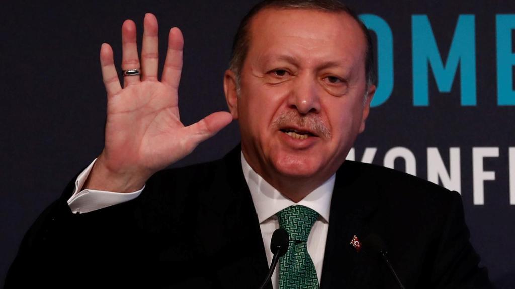 Erdogan durante un discurso en Estambul.