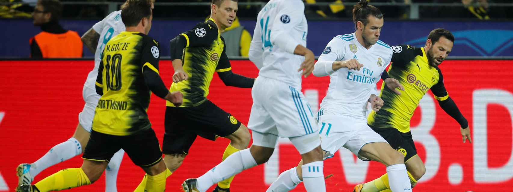 Imagen del partido entre Borussia Dortmund y Real Madrid.