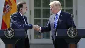 Mariano Rajoy junto con el presidente de EEUU, Donald Trump.