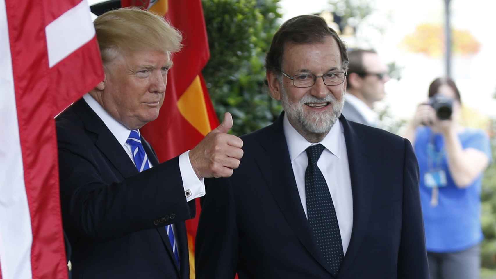 Trump y Rajoy, antes de su encuentro en la Casa Blanca, en septiembre de 2017.