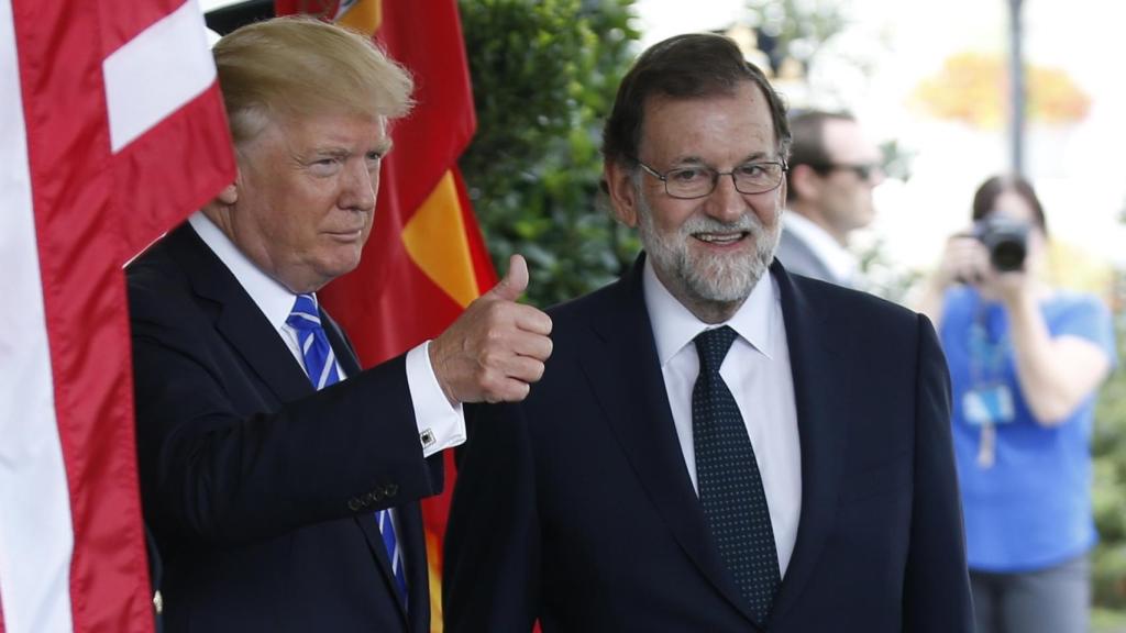 Trump y Rajoy, antes de su encuentro.