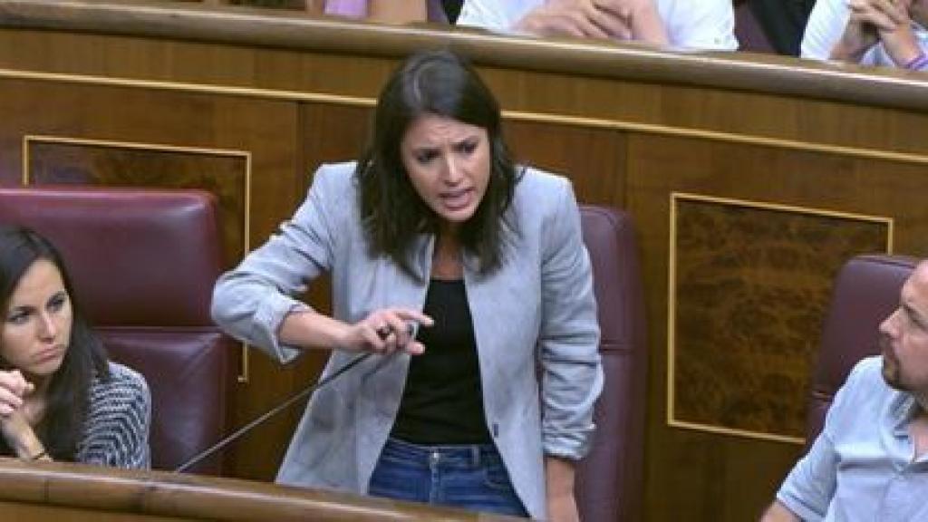 Irene Montero durante su intervención