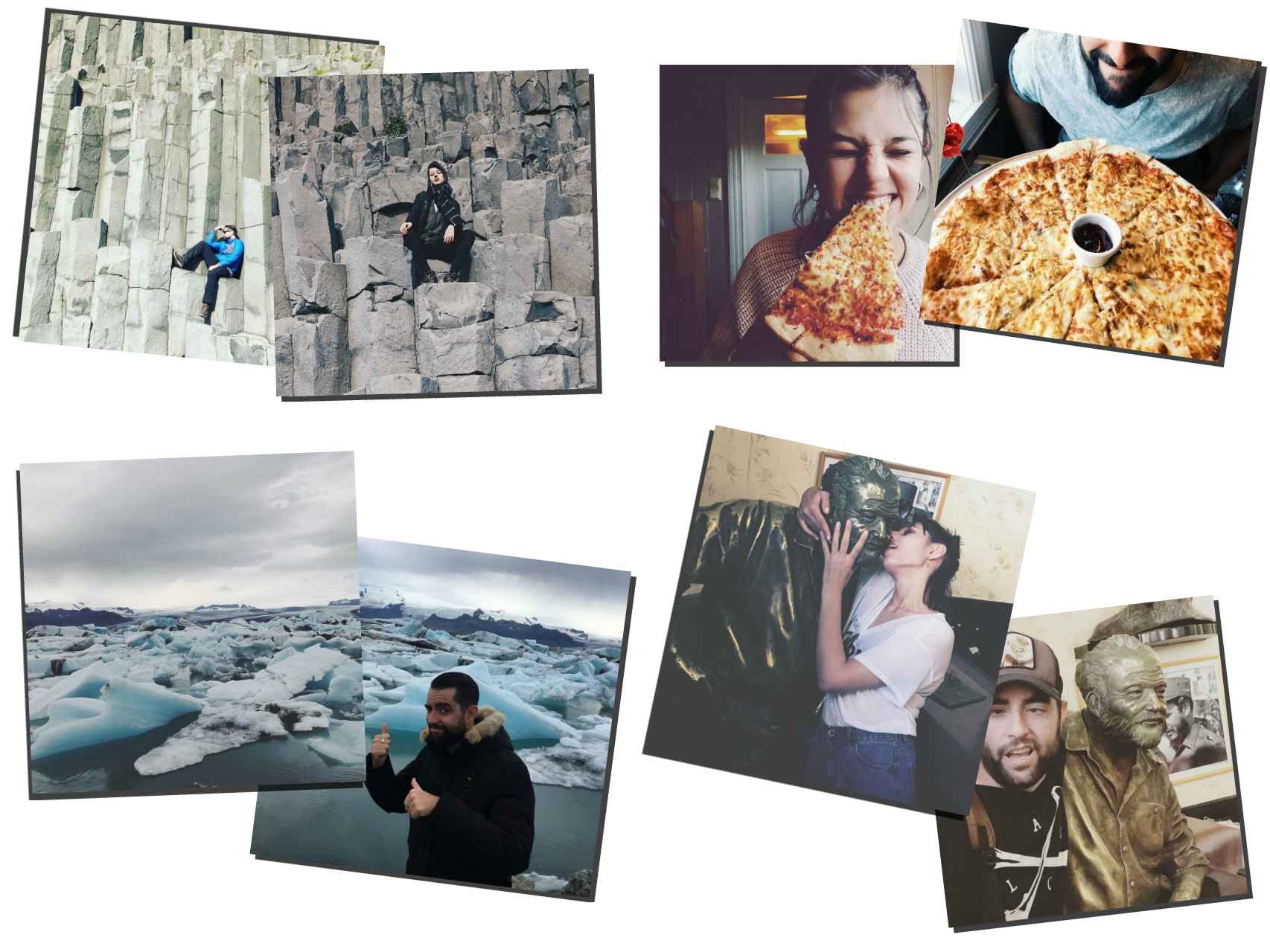 Capturas de las fotografías de Yasmina y Dani en sus redes que confirman su relación.
