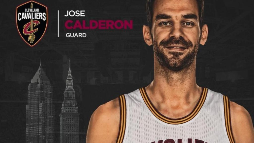 Calderón en su presentación como jugador de los Cavs.