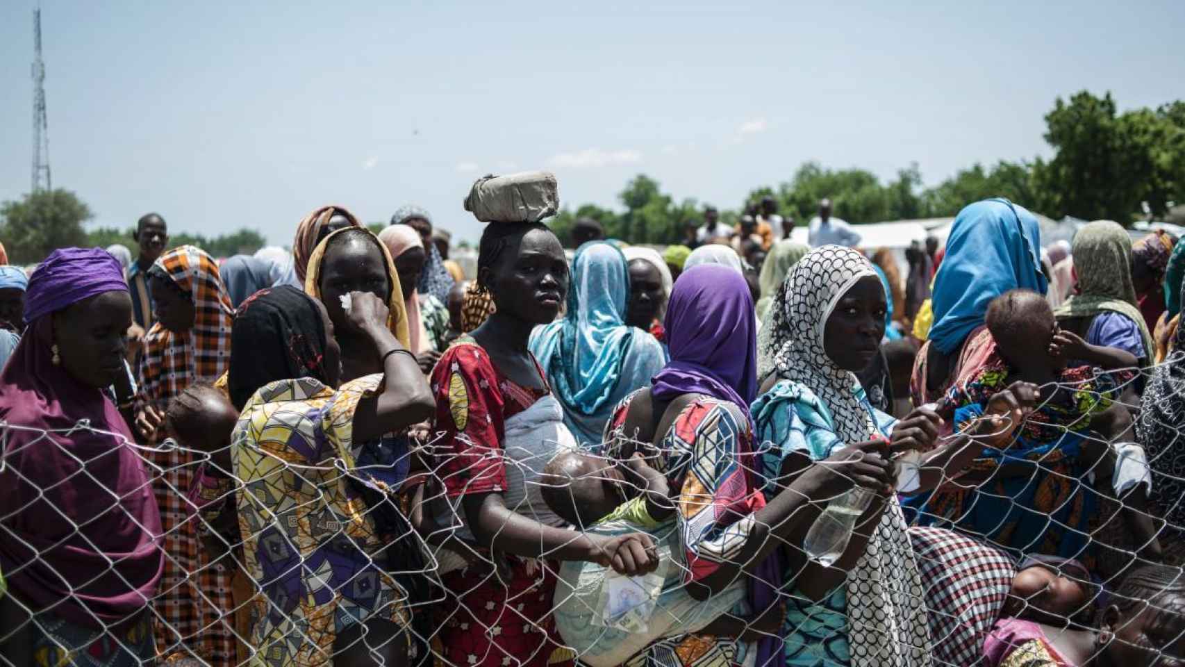 Campamento de desplazados en Nigeria.