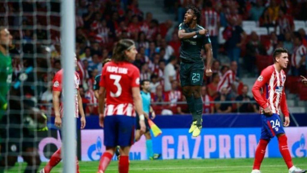 Batshuayi celebra su gol ante el Atlético. | Foto: chelseafc.com