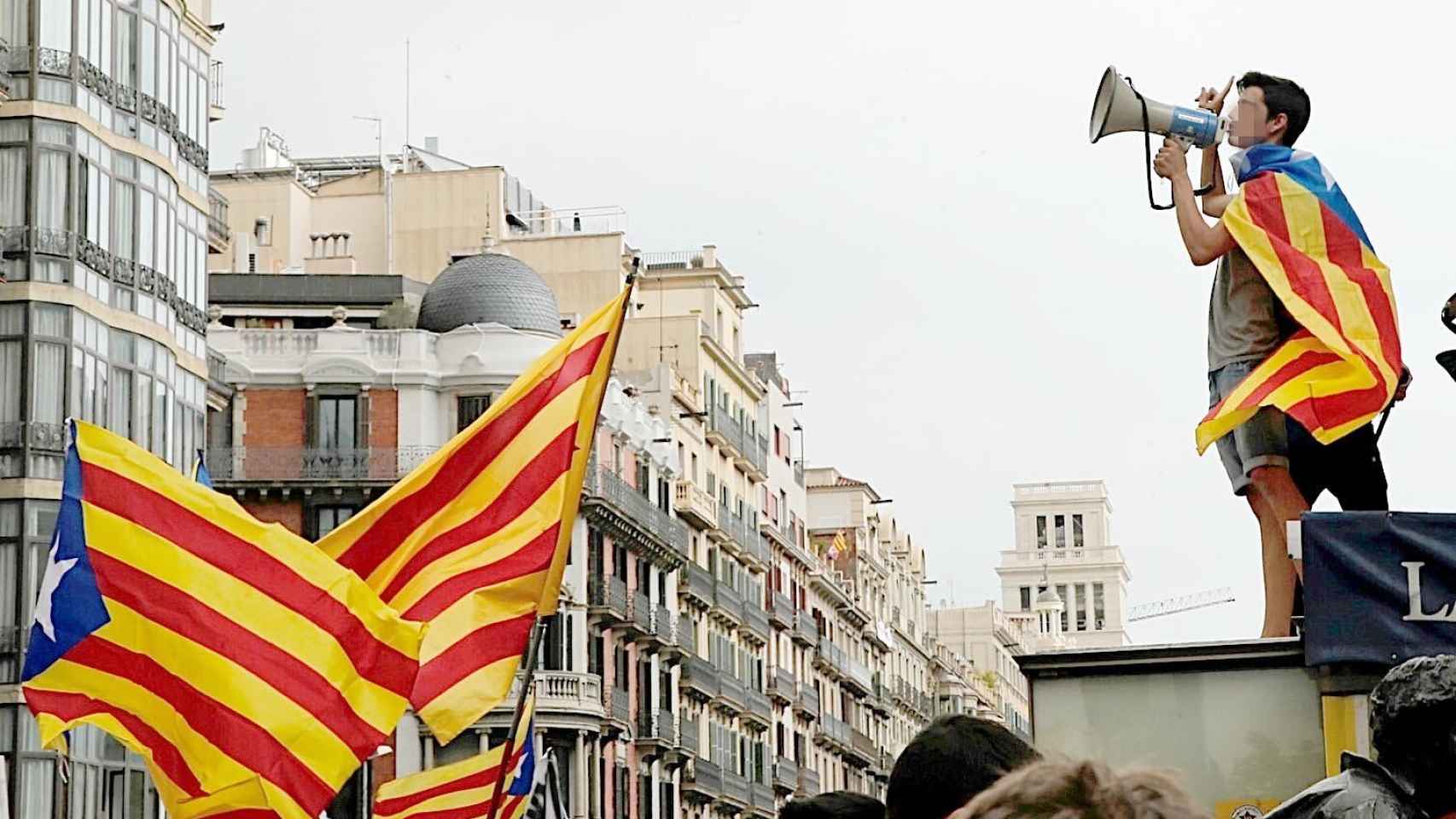 Manifestación en la plaza Universidad de Barcelona