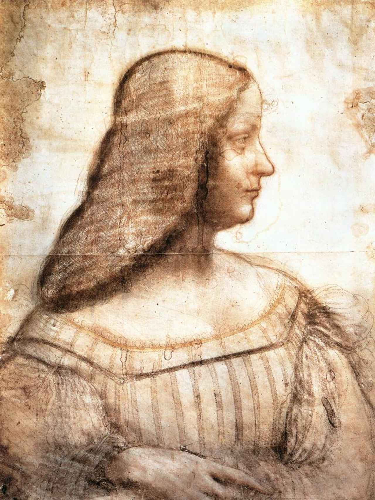 Retrato de Isabella d'Este de Leonardo da Vinci.