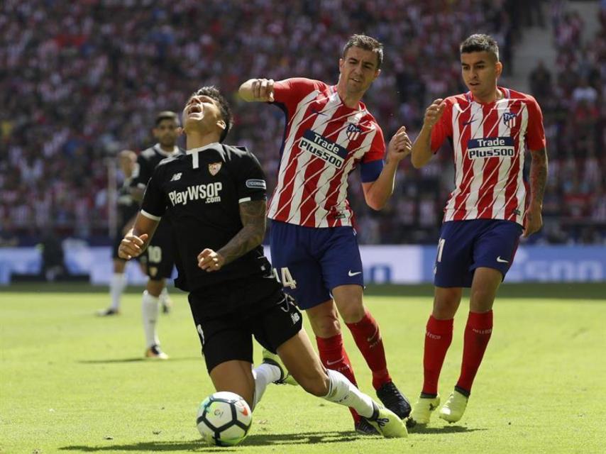 Gabi, durante el partido contra el Sevilla.