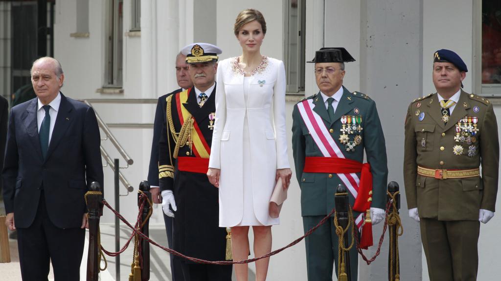 Letizia en la entrega de la Enseña en mayor de 2015.