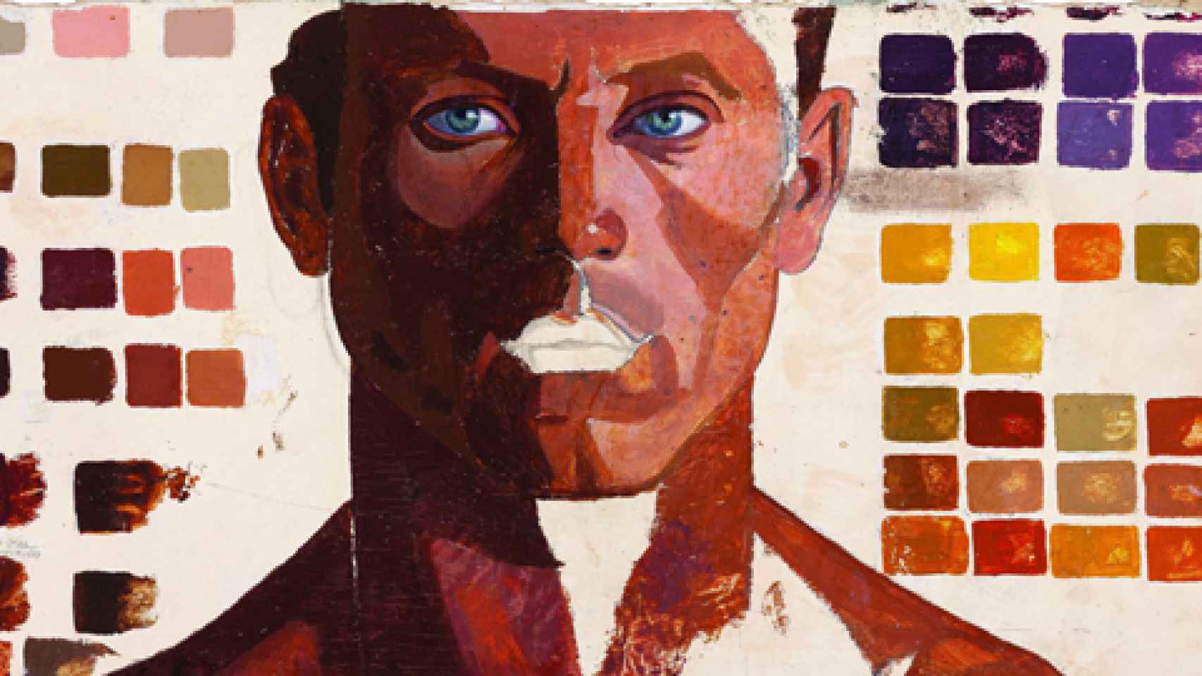 'Retrato de hombre con escala de colores' (detalle)