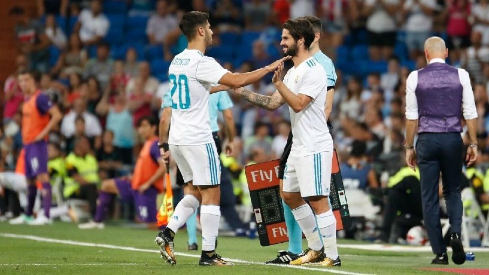 Isco entra por Asensio. Foto: Pedro Rodríguez / El Bernabéu