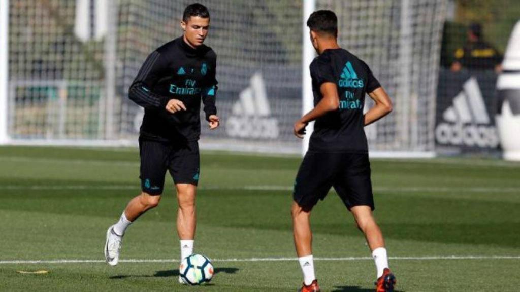 Cristiano se entrena junto a Achraf