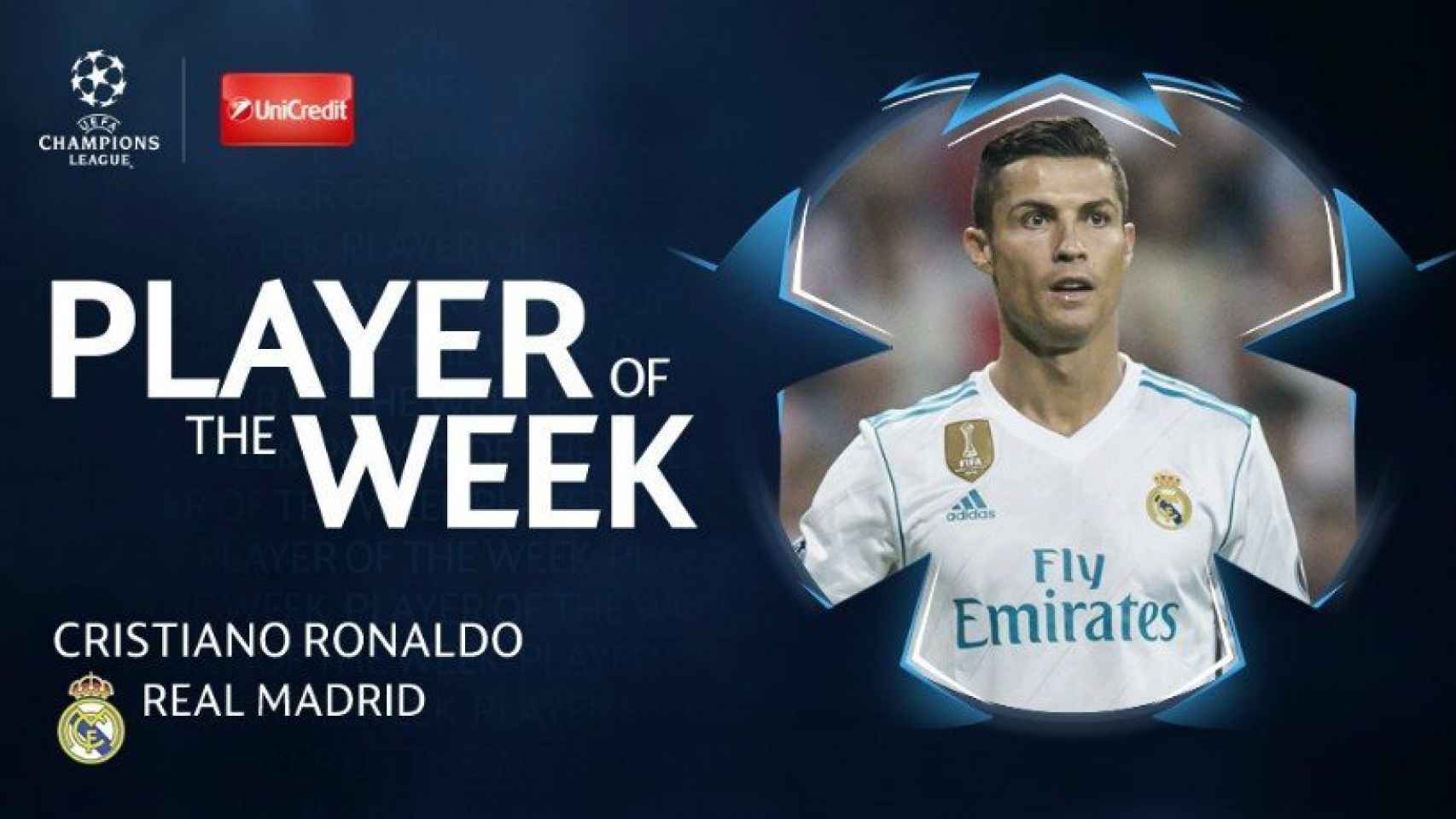 Cristiano Ronaldo, jugador de la semana de la Champions. Foto Twitter (2ChampionsLeague)