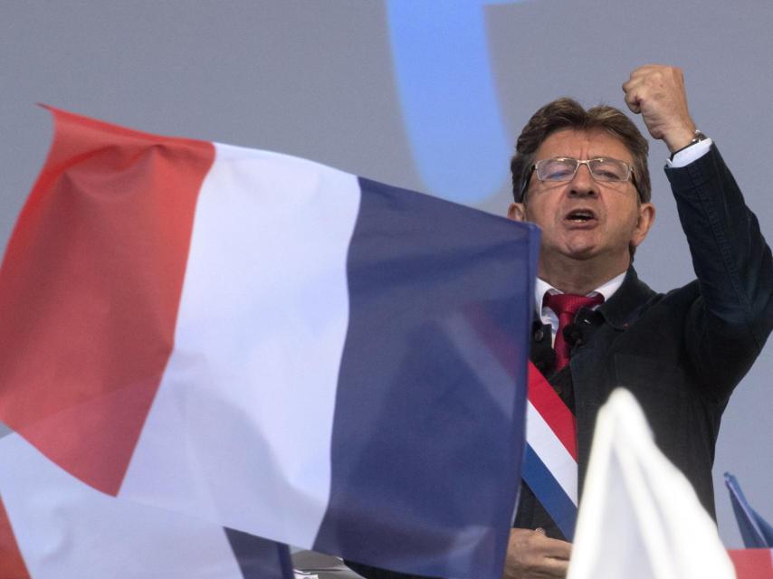 Mélenchon, en la manifestación del pasado sábado en París