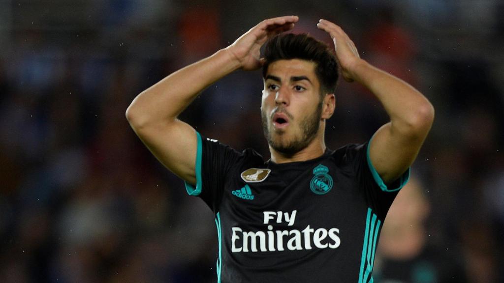 Asensio, durante un partido con el Madrid.