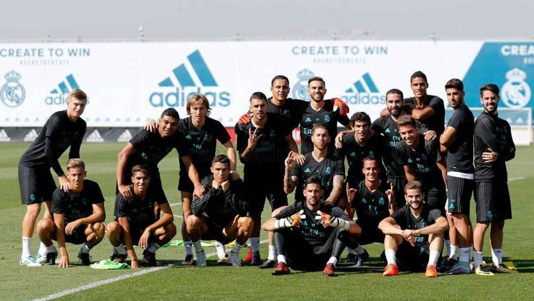 Fotografía de todo el equipo del Real Madrid
