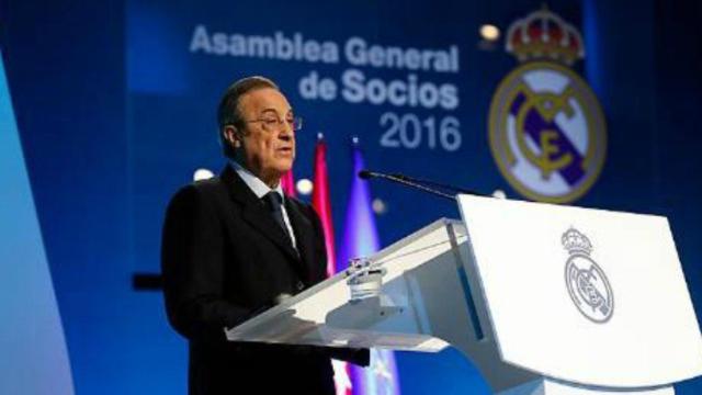 Florentino Pérez en la Asamblea General de 2016