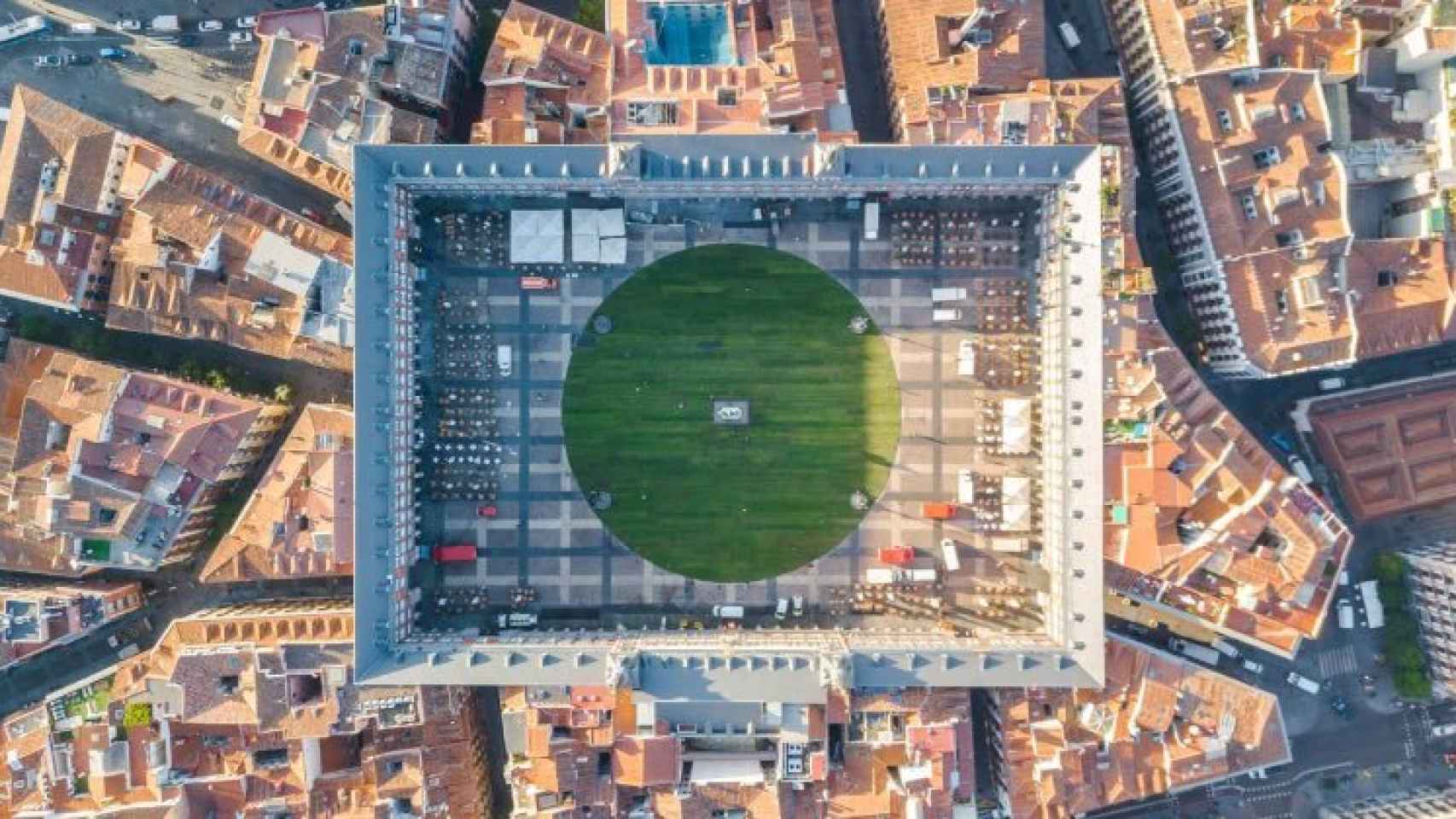 Vista aérea de la Plaza Mayor.