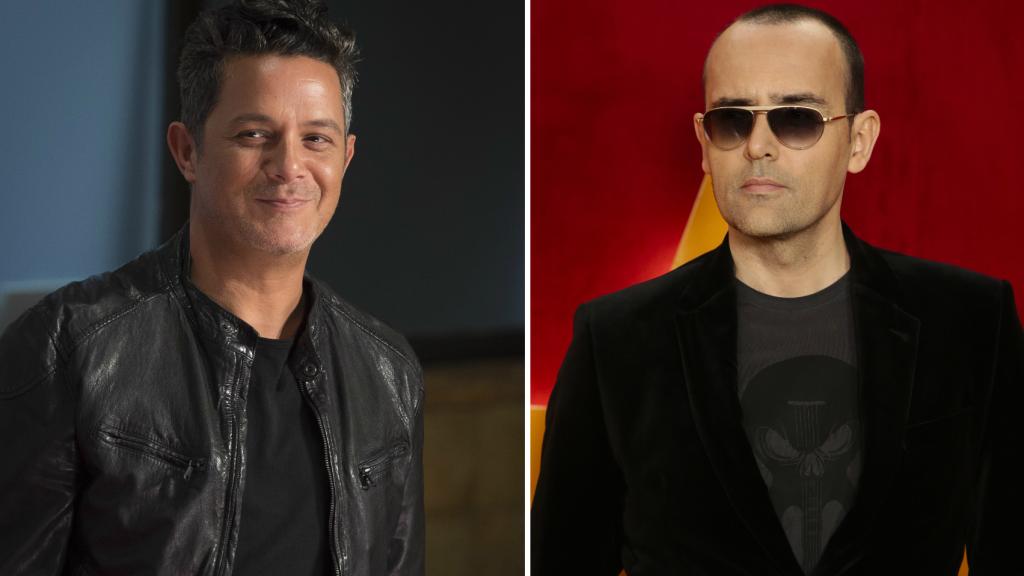 El cantante Alejandro Sanz y el publicista Risto Mejide.