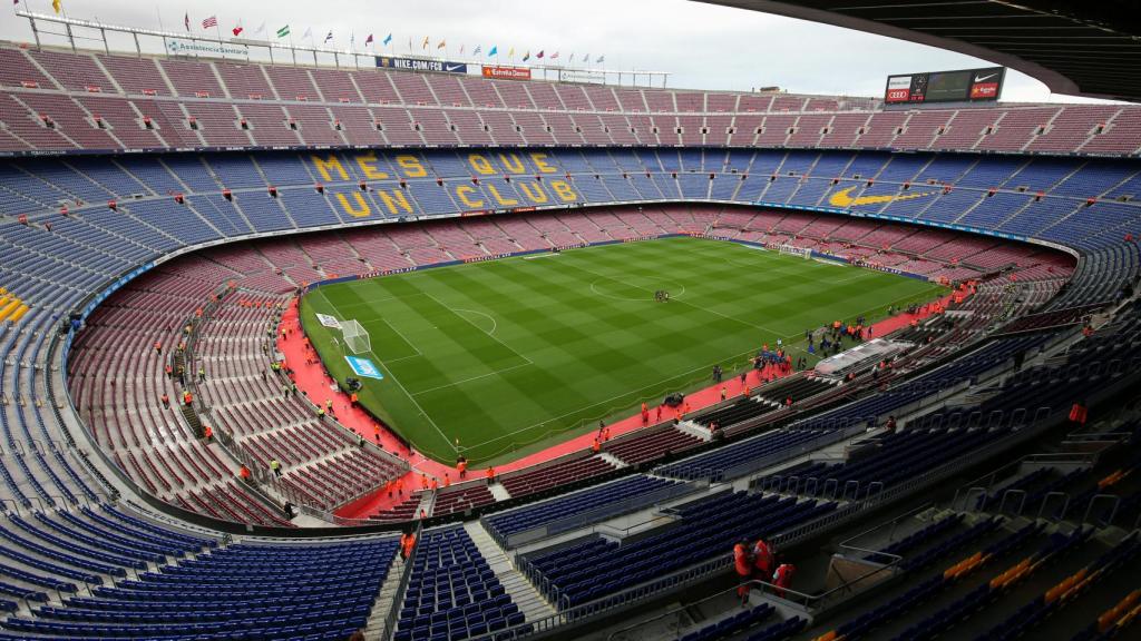 El Camp Nou, vacío.