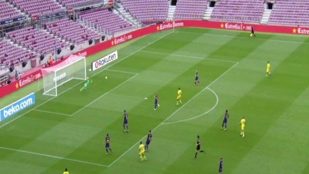 Barça - Las Palmas, a puerta cerrada. Foto: Twitter (@elchiringuitotv)