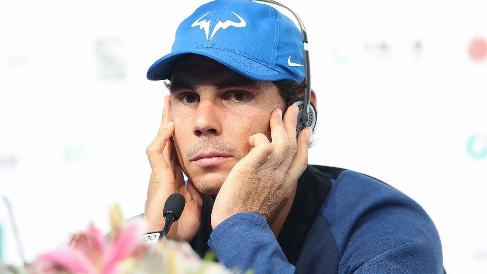 Nadal, durante su rueda de prensa en Pekín.