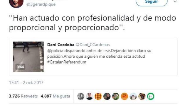 El nuevo tuit incendiario de Piqué.